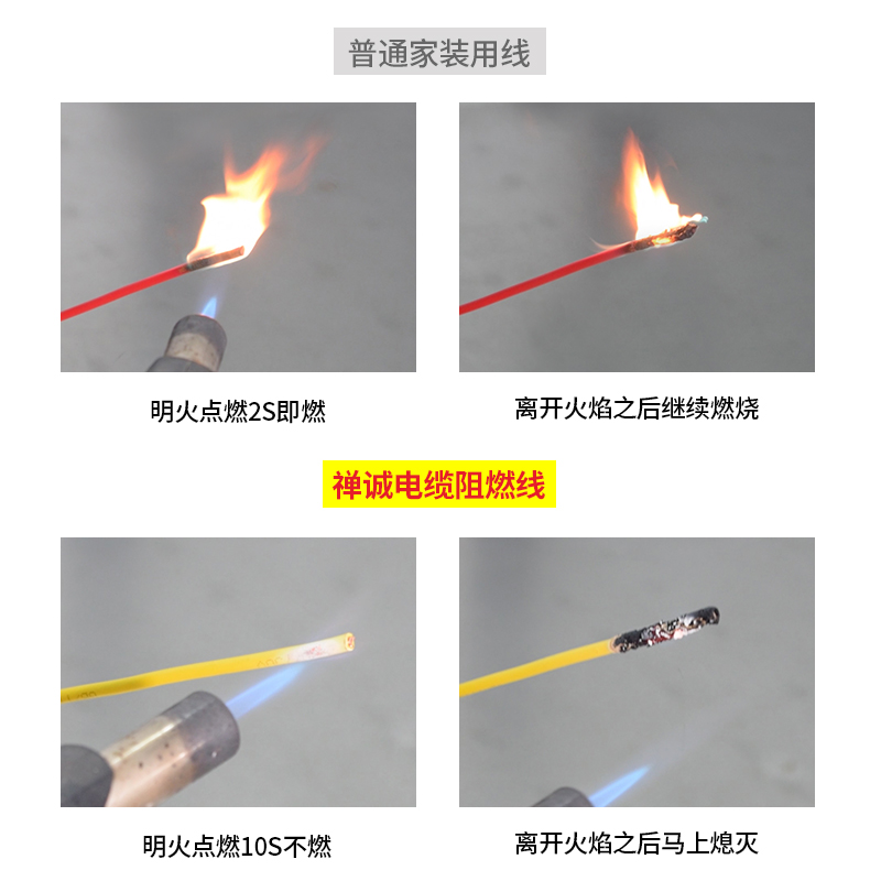 阻燃和普通對比